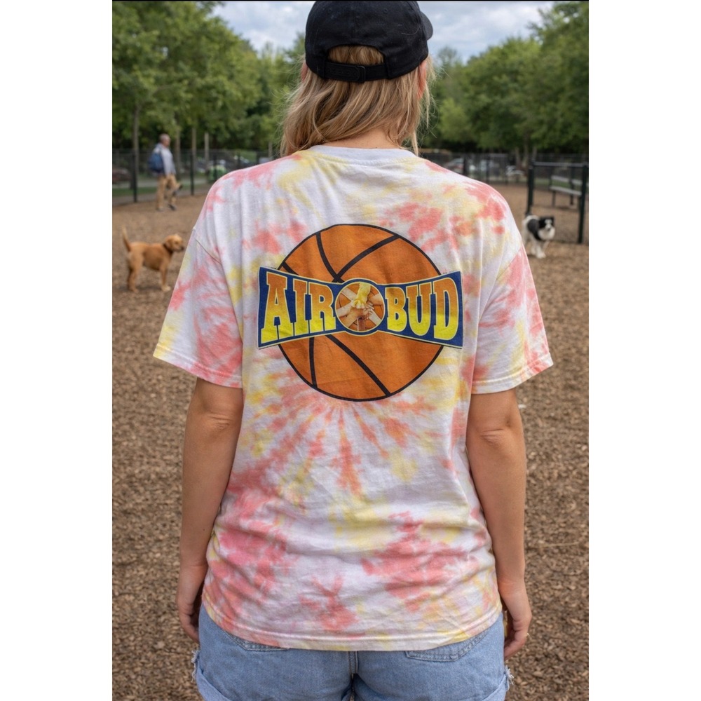 Air Bud Tie Dye T Shirt XL SPCA Northern Nevada Graphic Basketball Tee Cotton